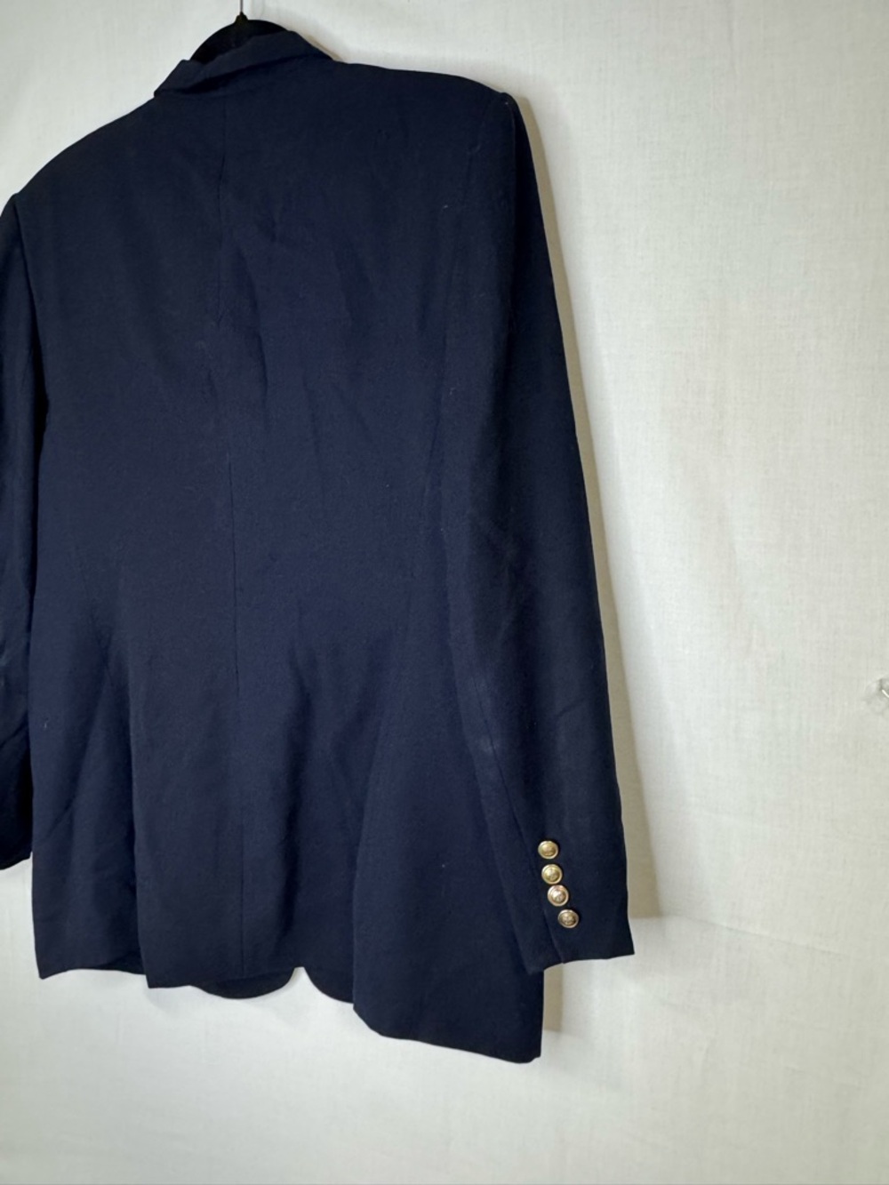 Lauren Ralph Lauren Womens Navy Blazer Sz 16 Crown Crest Embroidery Old Money - Picture 6 of 11